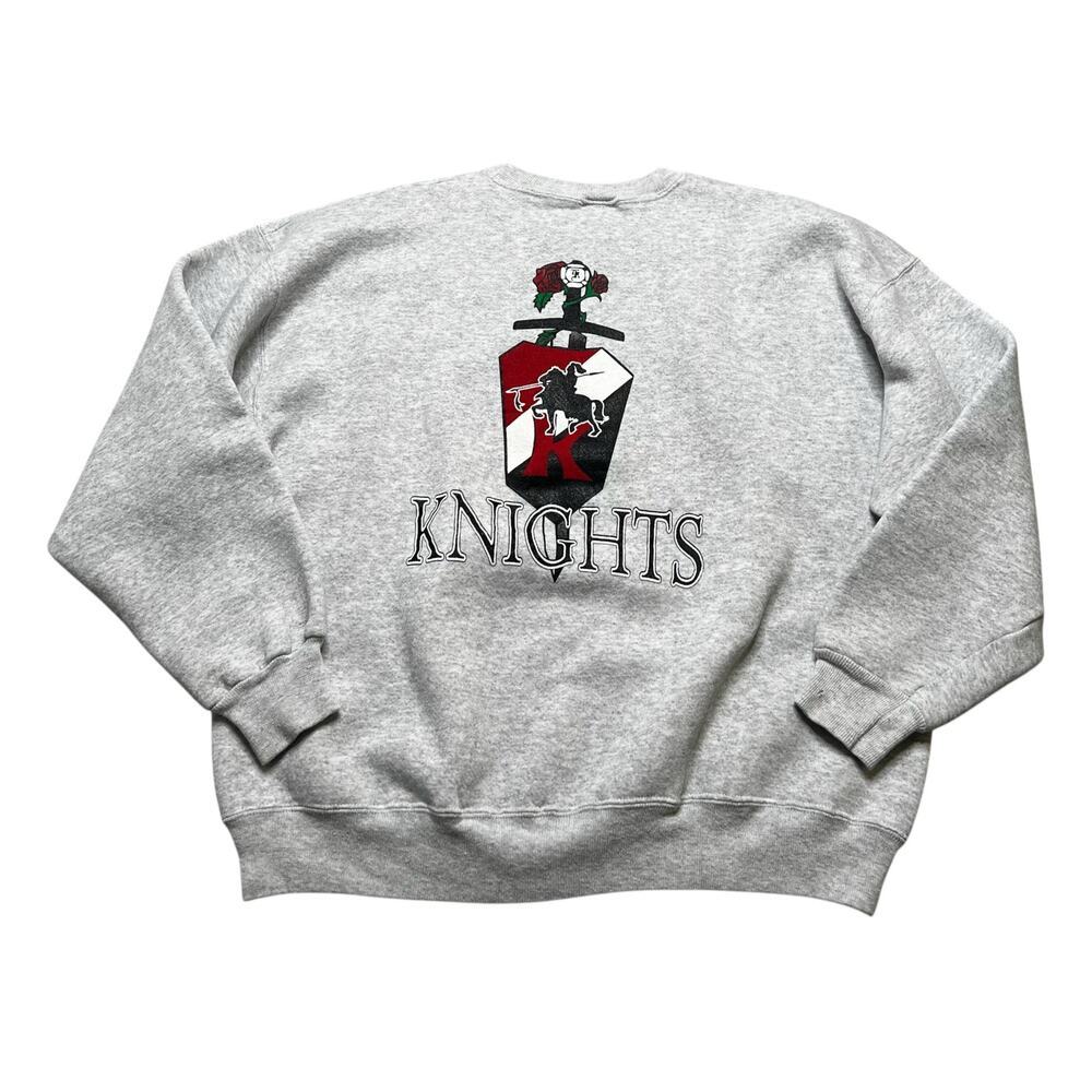 Vintage 90s Knights‎ crewneck sweatshirt Men Sz XL School university / retro Y2K